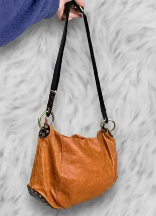 Рідкісна вінтажна шкіряна сумка dolce & gabbana ( з бірками) з кількома кишенями та двома ремешками3 фото