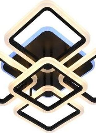 Люстра светодиодная акриловая sirius li8822/4+1 bk (rgb) 131w+10w