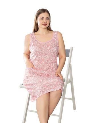 Домашнее платье ночная сорочка трикотаж p457-2xl
