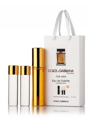 Dolce gabbana the one for men edt 3x15ml - trio bag