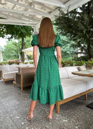 ❗️sale❗️ сукня міді літня легка з розрізом рукава фонарики софт7 фото