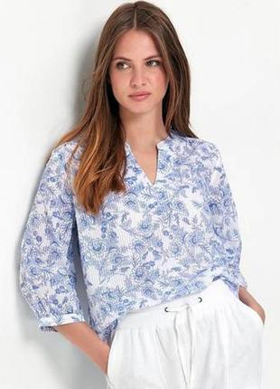 Снижка до 8.05! нежная цветочная блузка с вышивкой плюмети р.141 фото