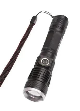 Ручной, ударопрочный, водонепроницаемый аккумуляторный фонарь a79-p50 черный