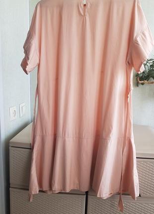 Короткое пудровое платье розовый сарафан мини4 фото