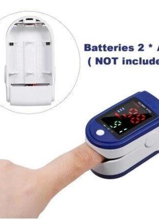 Пульсоксиметр fingertip pulse oximeter lk87 показує рівень насичення артеріальної крові киснем