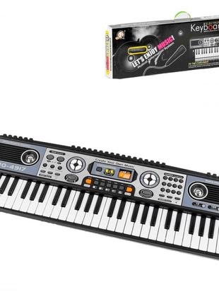 Дитячий синтезатор-піаніно 49 клавіш led дисплей mq 4917 з мікрофоном