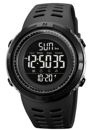 Годинник наручний чоловічий водостійкий skmei 2070bkbk black-black