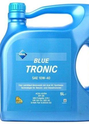 Моторное масло aral bluetronic 10w-40 5л.