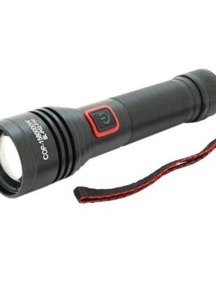 Ручной аккумуляторный фонарик x-balog bl-p02-p50 с функцией зума и 4 режимами работы 145х35х25мм