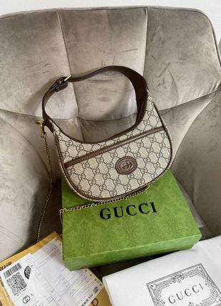 Кожаная сумка в стиле gucci