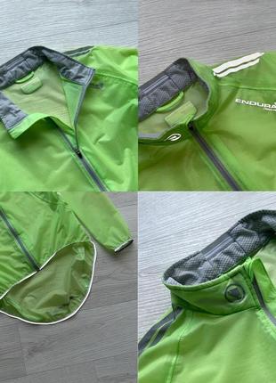 Вело/мото куртка, дождевик, ветровка endura f5260-pro adrenaline race cape bike jacket green6 фото