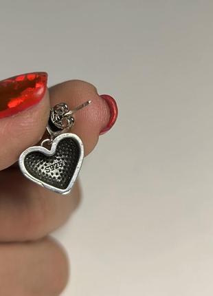 Женские серьги из стерлингового серебра s925 пробы в форме сердечка5 фото