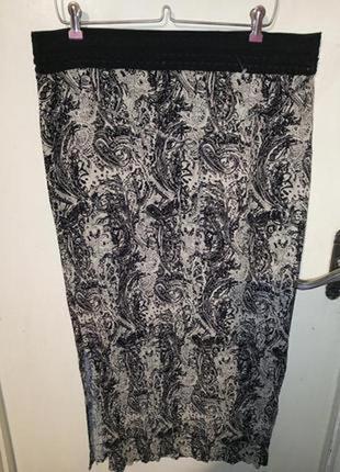 Летняя,натуральная,длинная юбка,на резинке,бохо,большого размера,msmode2 фото
