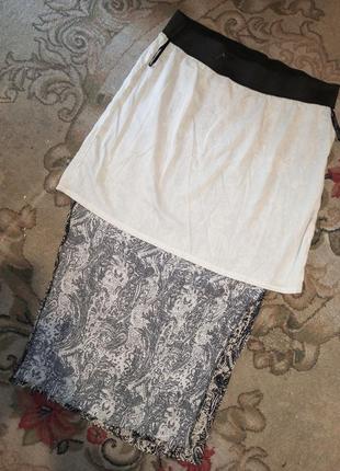 Летняя,натуральная,длинная юбка,на резинке,бохо,большого размера,msmode6 фото