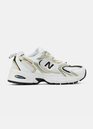 Кроссовки new balance 530 white silver gold