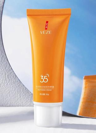 Сонцезахисний крем veze whitening sunscreen spf 35, 30 г