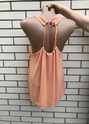Персиковая блузка с аппликацией цветов  topshop 6