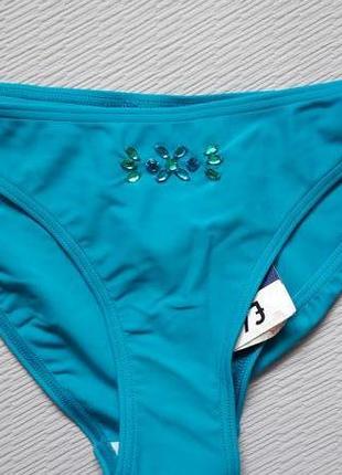 Класні пляжні трусики низ від купальника з вишивкою florence + fred