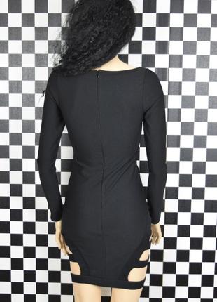 Чёрное платье с вырезами на бёдрах супер секси от nikole schersinger3 фото