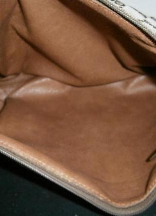 Vintage gucci toiletry bag canvas/leather trim оригинал 5