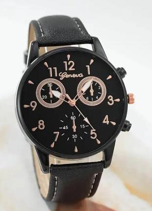 Подарунковий набір для чоловіків: наручний годинник з 4 стильними браслетами - діам. 4 см, довж. 24 см, шир рем 2 см, без коробки.3 фото