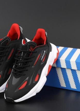 Чоловічі кросівки adidas ozweego celox black red (кросовки адідас озвіго целокс чорно-червоного кольору),41,42