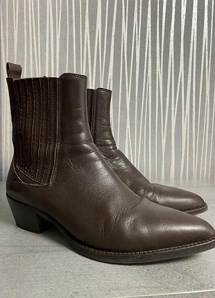 Massimo dutti! ковбойские кожаные сапоги/казаки/ботинки!