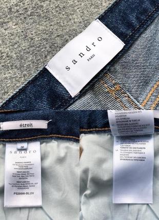 Оригінальні джинси sandro paris etroit slim fit denim jeans blue9 фото