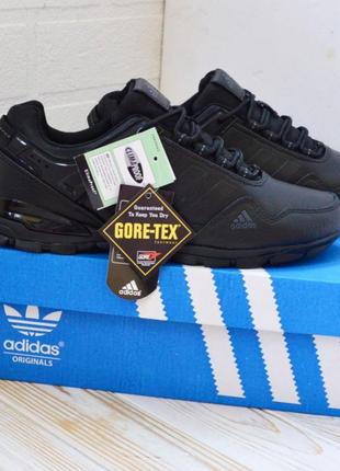 Стильні чоловічі кросівки адідас терекс чорні шкіряні/шкіра adidas terrex демі,демісезонні осінні,весняні,літні (на осінь,весна,літо 8