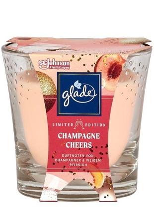 Ароматическая свеча glade лимитированное издание glade champagne cheers аромасвеча для дома