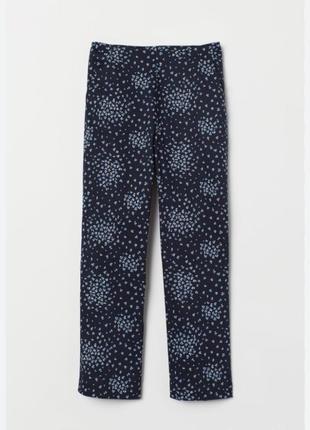 Укороченые цветочные штаны брюки с высокой талией и карманами10 фото