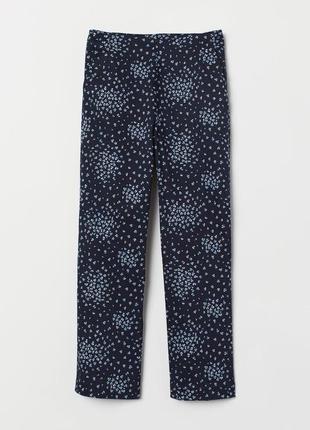 Укороченые цветочные штаны брюки с высокой талией и карманами6 фото