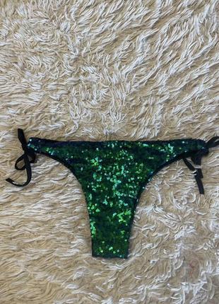 Низ купальника плавки женские трусики пляжные классные в паетках