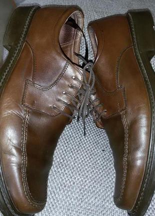 Кожаные туфли marks &amp; spencer comfort, размер 45-45 1\2 (29,5 cm)6 фото