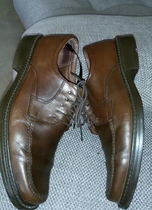 Кожаные туфли marks &amp; spencer comfort, размер 45-45 1\2 (29,5 cm)7 фото