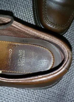 Кожаные туфли marks &amp; spencer comfort, размер 45-45 1\2 (29,5 cm)8 фото