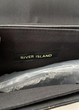 Стильна чорна сумка на ланцюжку river island4 фото