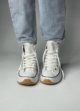 Кроссовки кеды converse run star hike high top white3 фото