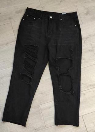 Джинсы от boohoo, рваные джинсы, стильные брюки1 фото