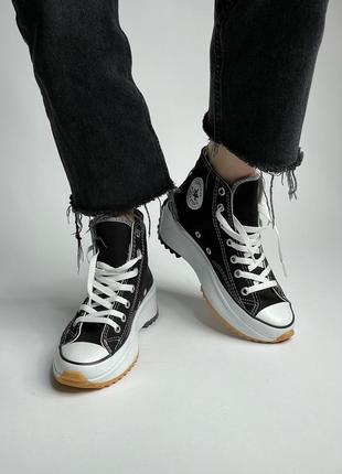 Кеды кроссовки converse run star hike high top black3 фото