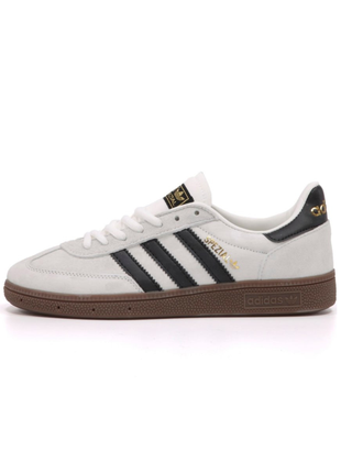 Чоловічі замшеві кеди ghost adidas spezial. колір білий з чорним