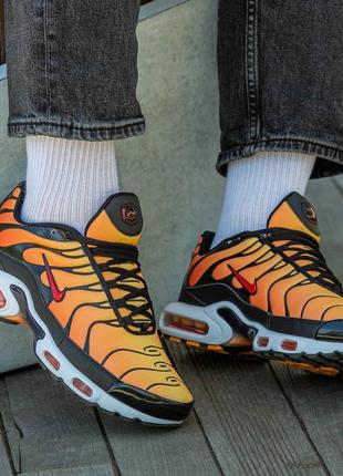 Мужские кроссовки nike air max tn+ black\orange#найк