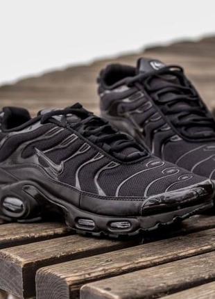 Женские кроссовки nike air max tn+ all black #найк