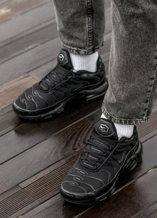 Мужские кроссовки nike air max tn+ all black #найк6 фото