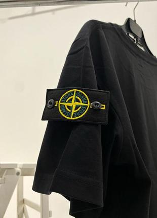 Футболка stone island premium quality черная мужская / женская