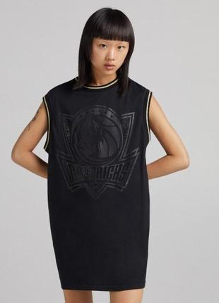 Подовжена майка/футболка bershka, p.l-xl