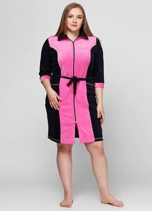Халат велюровий на блискавці, розмір 48-50