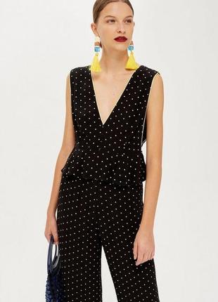 Оригинальный топ в горошек topshop, s/m