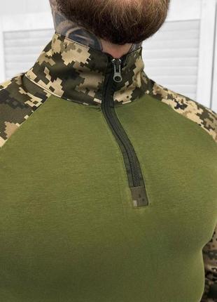 Військова тактична бойова сорочка-убакс налокітниками пиксель4 фото