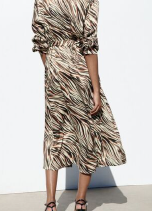 Трендова сукня - сорочка міді zara розмір s3 фото
